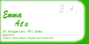 emma ats business card